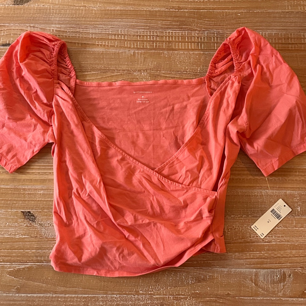 NWT Anthropologie Coral Blouse